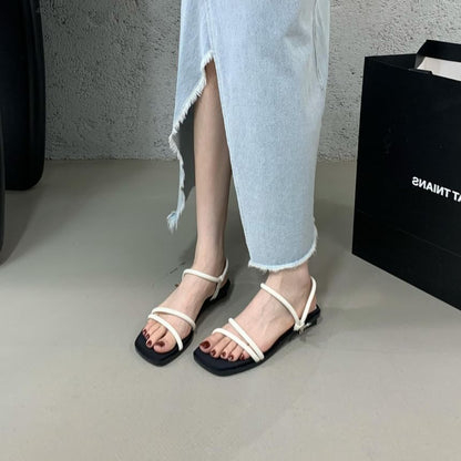 Strappy Butterfly Accent Slingback Sandals SpreePicky