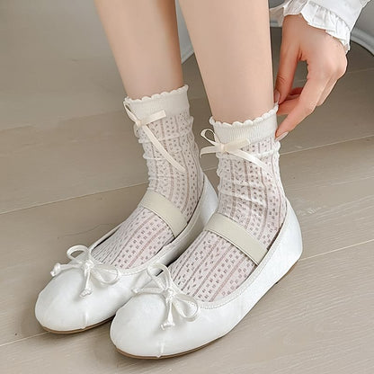 Bow Pointelle Socks SpreePicky