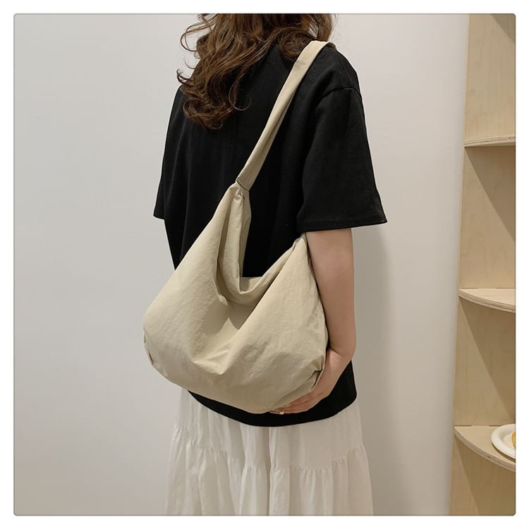 Plain Zip Shoulder Bag SpreePicky