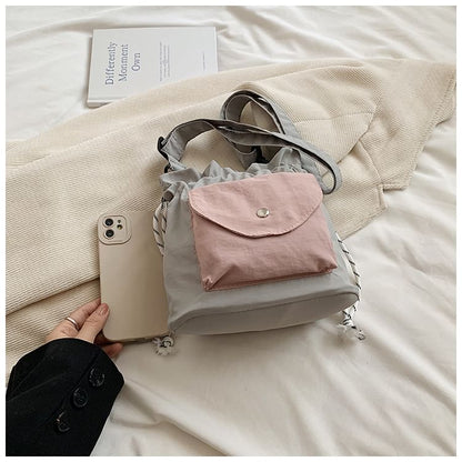 Canvas Two Tone Bucket Bag mySite