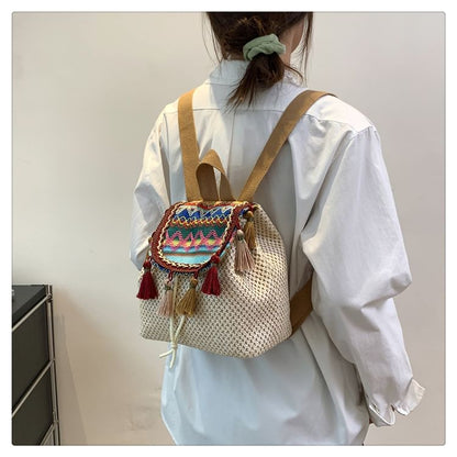 Tasseled Crochet Backpack mySite