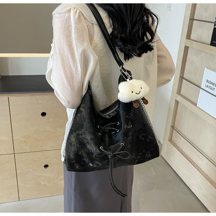 Lace Up Chain Tote Bag SpreePicky