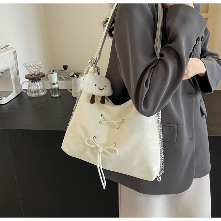 Lace Up Chain Tote Bag SpreePicky