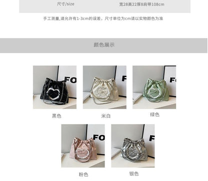 Bow Heart Chain Shoulder Bag SpreePicky