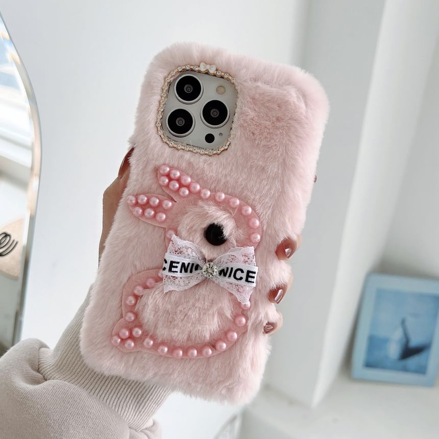 Rabbit Chenille Phone Case SpreePicky