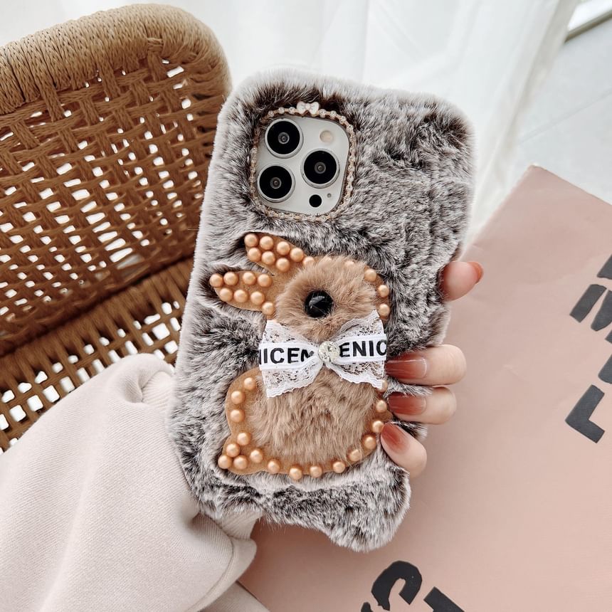 Rabbit Chenille Phone Case SpreePicky