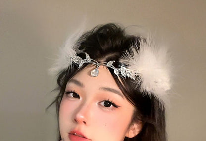 Rhinestone And Feather Headband SpreePicky