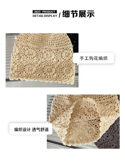 Floral Knit Hat SpreePicky