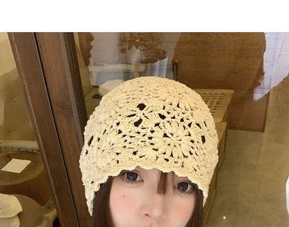 Floral Knit Hat SpreePicky