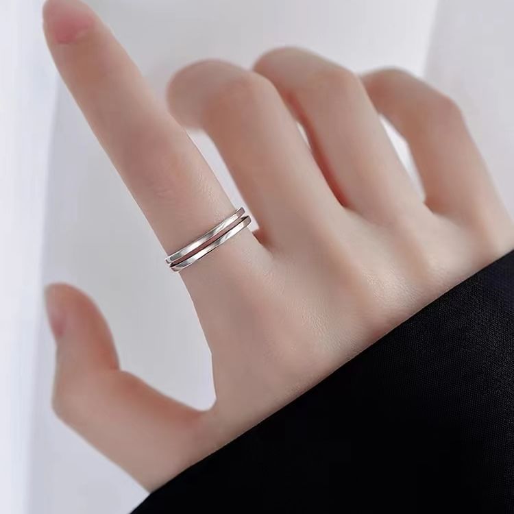 Sterling Silver Layered Open Ring SpreePicky