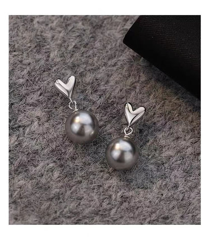 Heart Faux Pearl Drop Earring SpreePicky