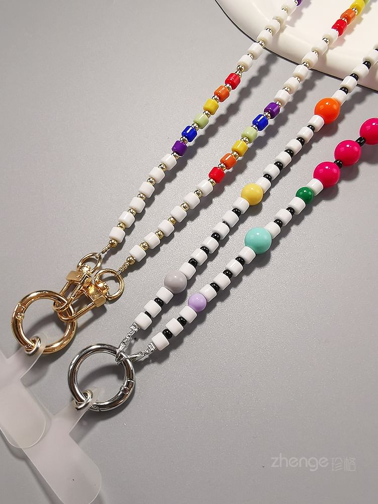 Bead Phone Lanyard with Lanyard Pad SpreePicky