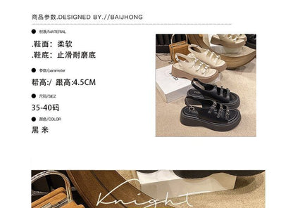 Platform Buckle Strap Sandals mySite