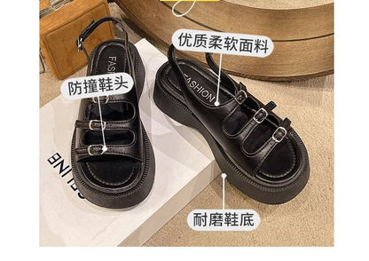 Platform Buckle Strap Sandals mySite