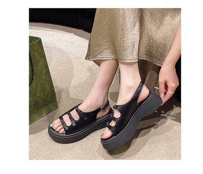 Platform Buckle Strap Sandals mySite