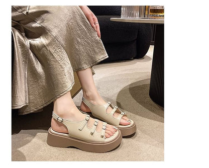 Platform Buckle Strap Sandals mySite