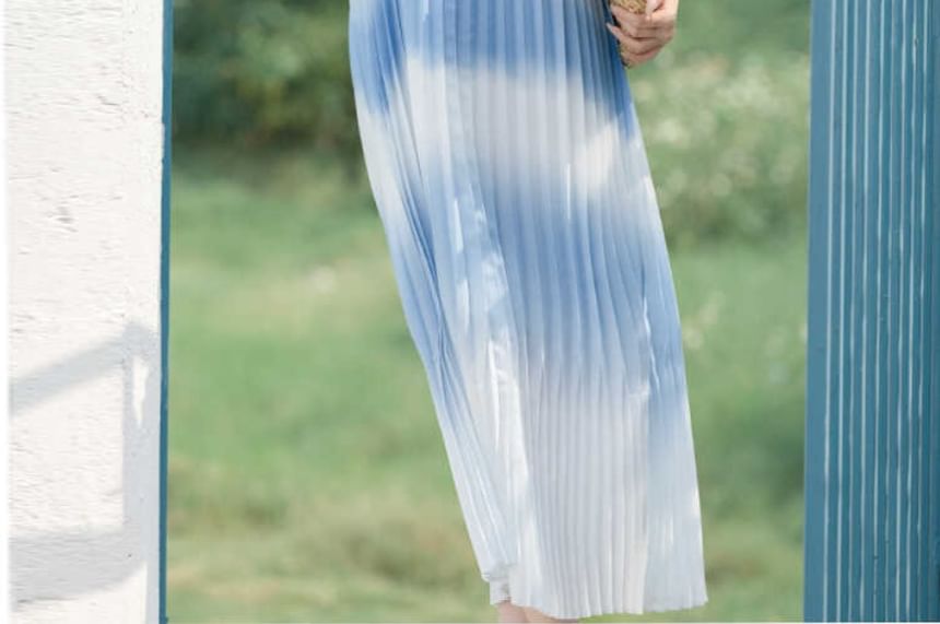 Set: Spaghetti Strap Tie Dye Pleated Midi A SpreePicky