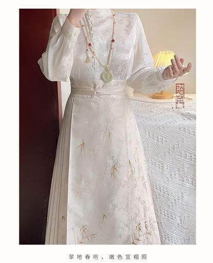 Flower Hanfu Blouse / Maxi Skirt / Set SpreePicky