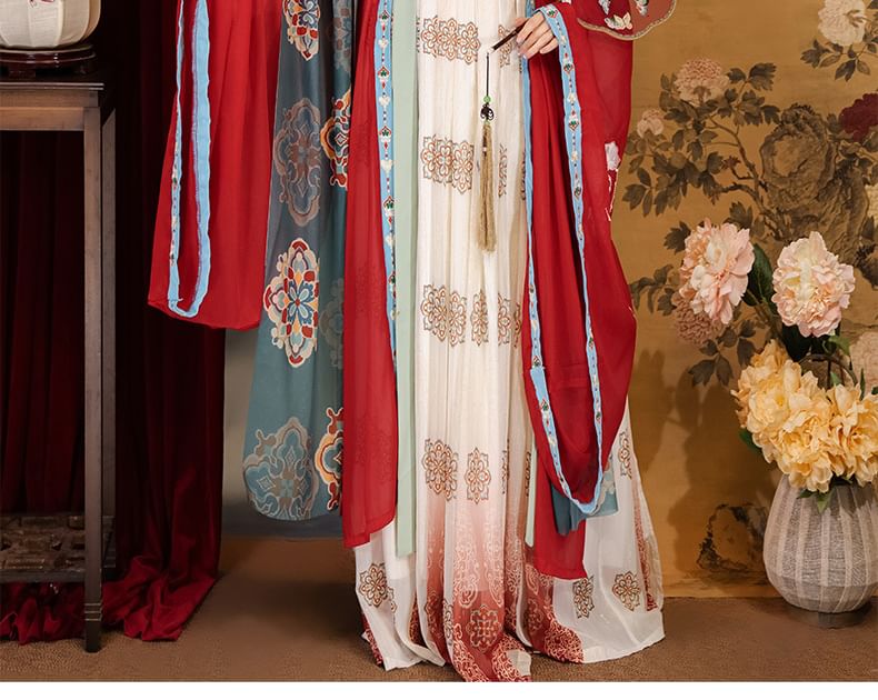 Flower Hanfu Jacket / Wrap Top / Maxi Dress / Set SpreePicky