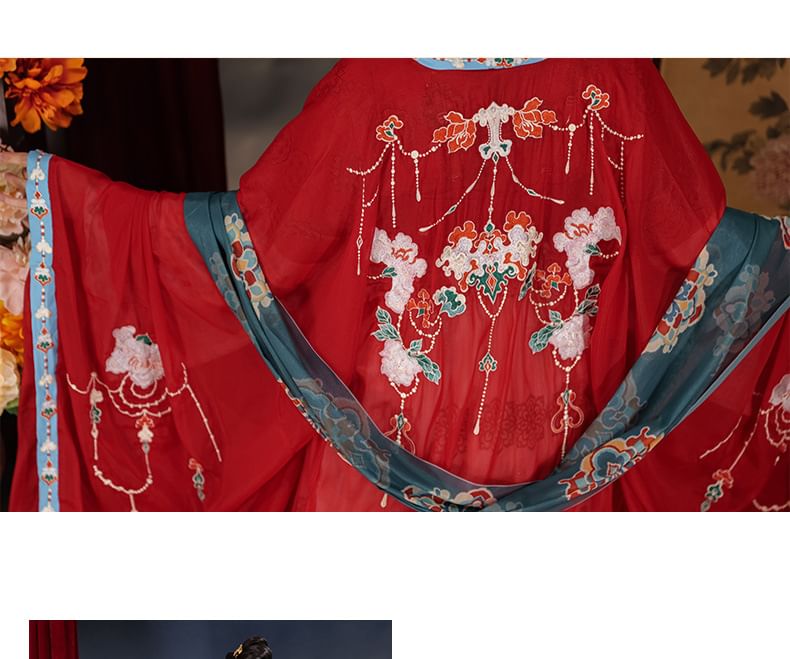 Flower Hanfu Jacket / Wrap Top / Maxi Dress / Set SpreePicky