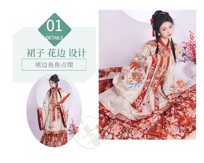 Flower Hanfu Top / Maxi Skirt / Scarf / Set SpreePicky