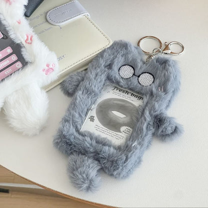 Animal Chenille Card Holder Keyring (Various Designs) SpreePicky