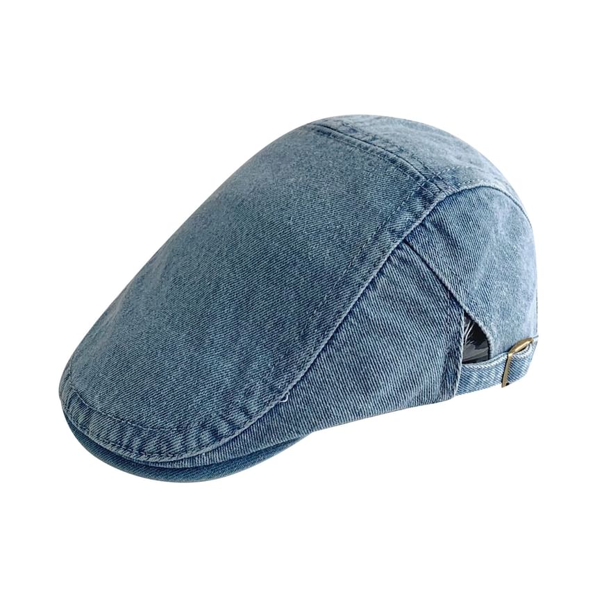 Washed Denim Flat Cap SpreePicky