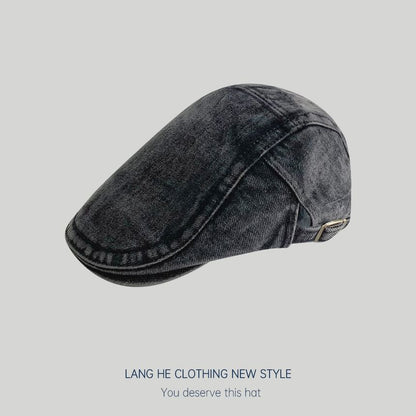 Washed Denim Flat Cap SpreePicky