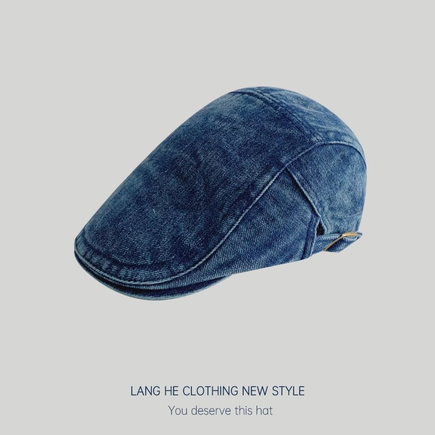 Washed Denim Flat Cap SpreePicky