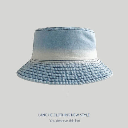 Gradient Washed Denim Bucket Hat SpreePicky