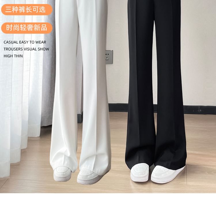 High Waist Plain Bootcut Dress Pants SpreePicky