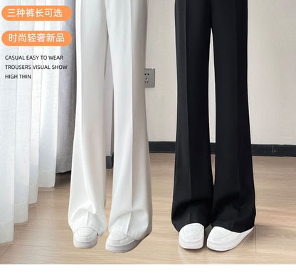 High Waist Plain Bootcut Dress Pants SpreePicky