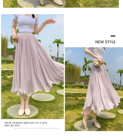 High Waist Plain Midi A mySite