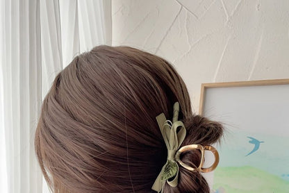 Floral Ribbon Hair Claw Clip SpreePicky