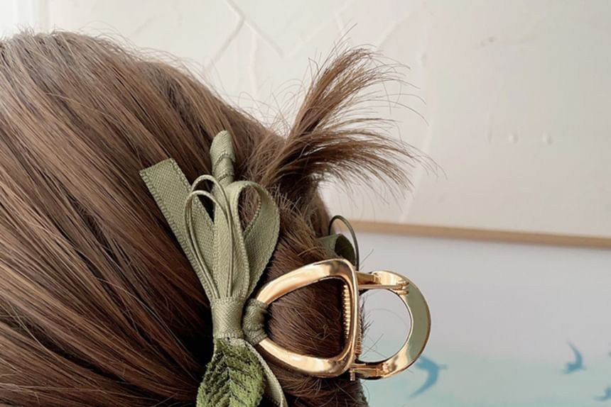 Floral Ribbon Hair Claw Clip SpreePicky