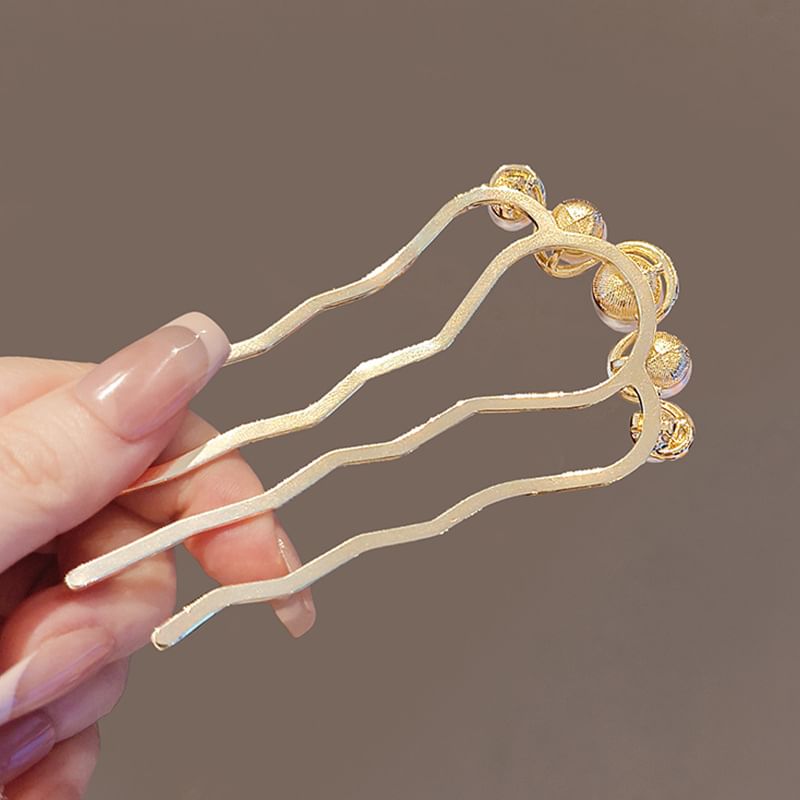 Faux Pearl Alloy Hair Comb SpreePicky