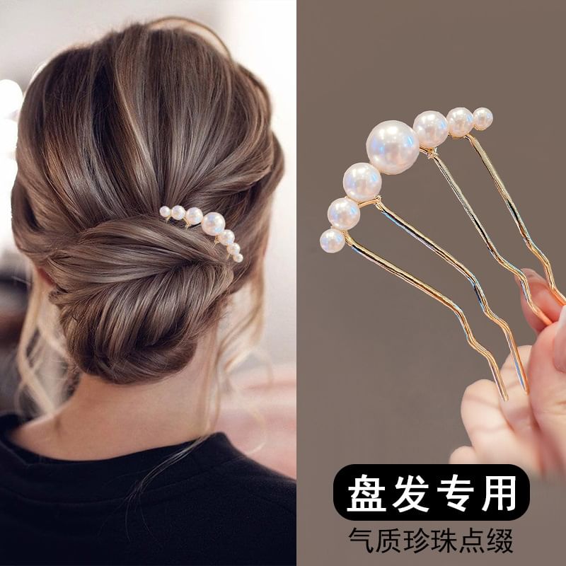 Faux Pearl Alloy Hair Comb SpreePicky