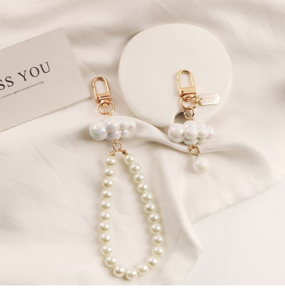 Cloud Faux Pearl Bag Charm Keyring Phone (Various Designs) SpreePicky