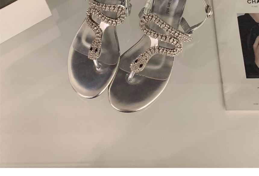 Rhinestone Thong Sandals SpreePicky