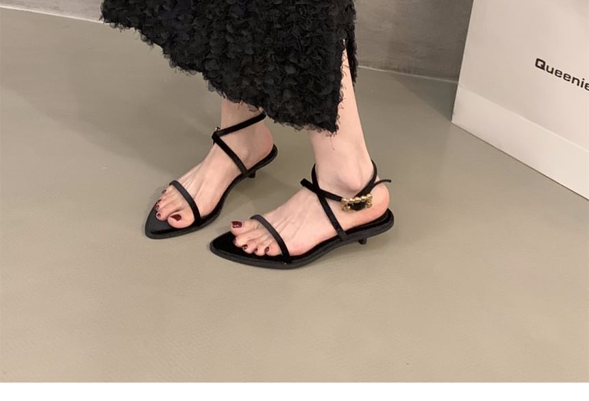 Pointy Cross Strap Sandals SpreePicky