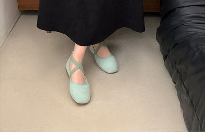 Faux-Suede Ballet Flats in 5 Colors SpreePicky