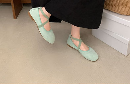 Faux-Suede Ballet Flats in 5 Colors SpreePicky