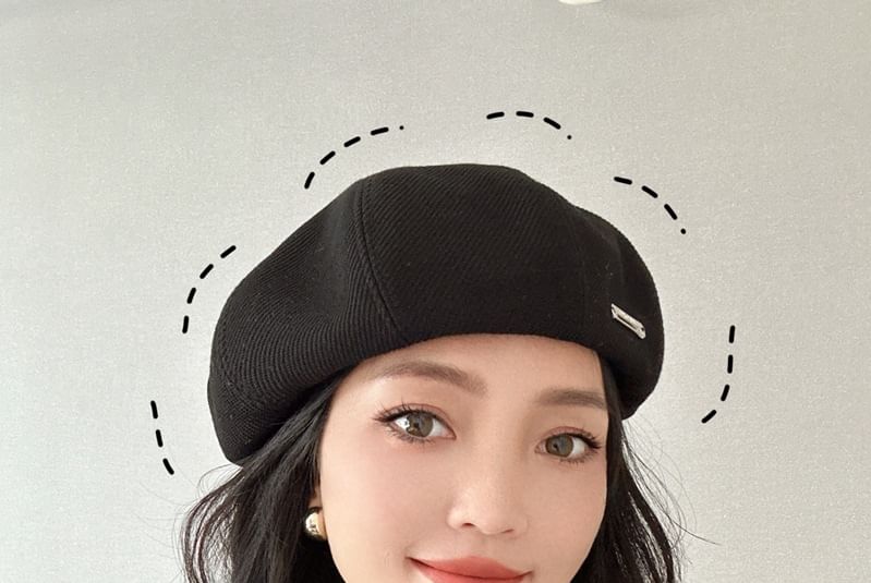 Herringbone Plain Beret SpreePicky