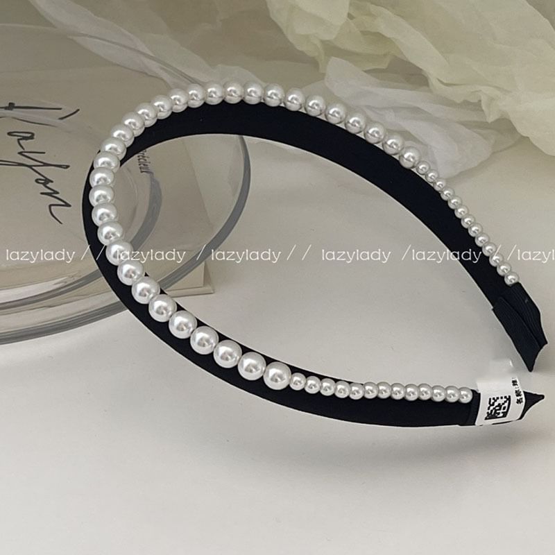 Faux Pearl Double Layer Headband SpreePicky