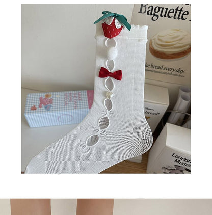 Bow Cutout Mesh Socks SpreePicky