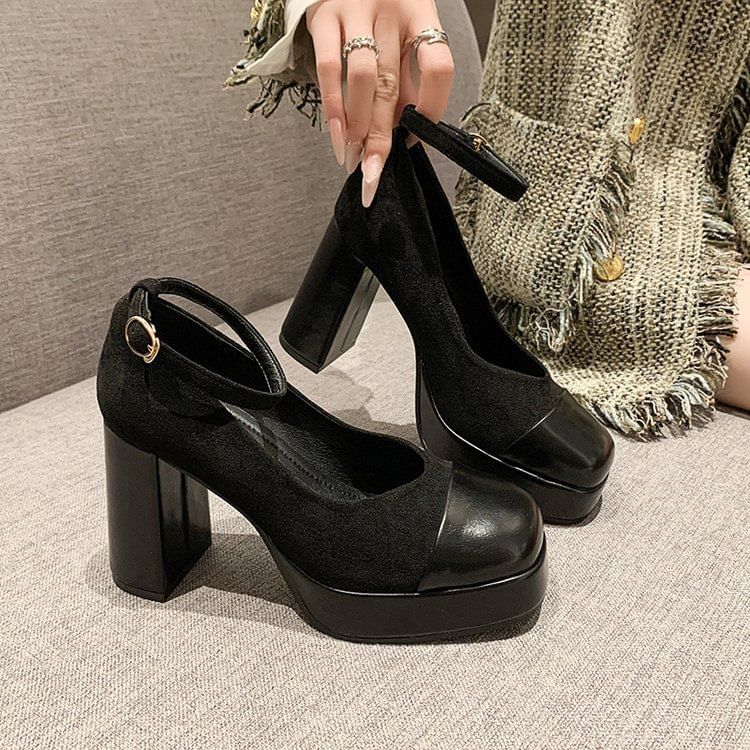 High Heel Ankle Strap Platform Mary Jane Pumps mySite