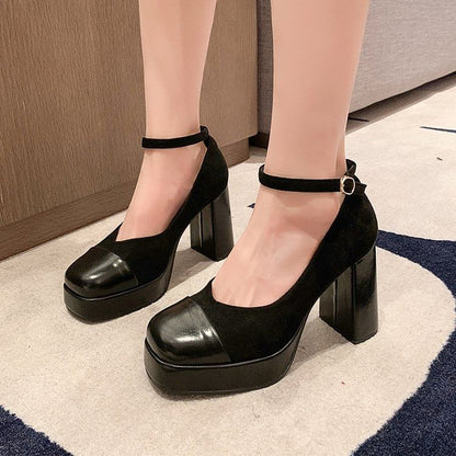 High Heel Ankle Strap Platform Mary Jane Pumps mySite