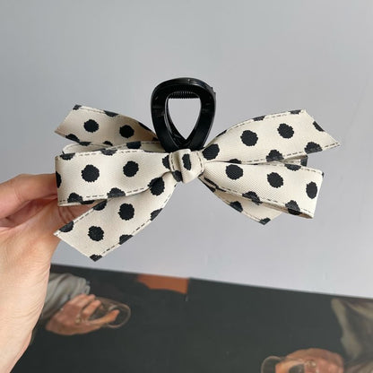 Ribbon Polka Dot Hair Claw Clip SpreePicky