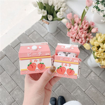 Peach Carton AirPods / Pro Earphone Case Skin SpreePicky