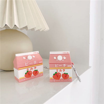 Peach Carton AirPods / Pro Earphone Case Skin SpreePicky